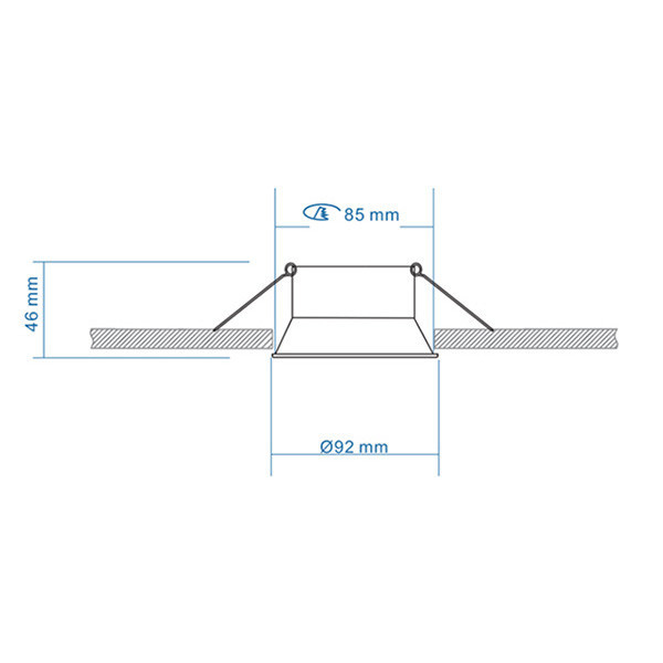 Χωνευτό Φωτιστικό Λάμπα LED Στρογγυλό 123led GU10 93mm White LDR08006 - 5