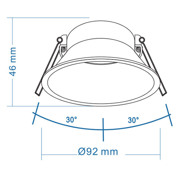 Χωνευτό Φωτιστικό Λάμπα LED Στρογγυλό 123led GU10 93mm White LDR08006 - 4
