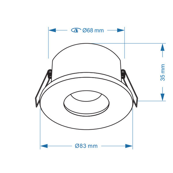 Χωνευτό Φωτιστικό Λάμπα LED Στρογγυλό 123led GU10 IP65 83mm Nickel Silver LDR08016 - 4