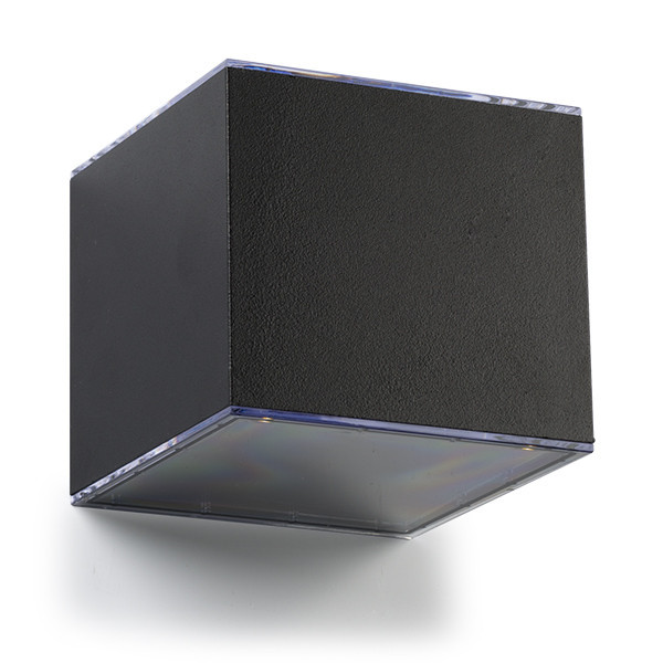 123 led μαύρο ηλιακό επιτοίχιο φωτιστικό Avon με ανοδική και καθοδική λειτουργία LDR08535 - 4