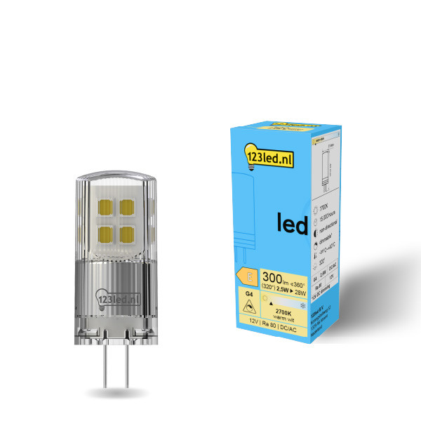 123 led G4 LED με δυνατότητα ρύθμισης έντασης, κάψουλα 2.5W (28W) LDR01932 - 1