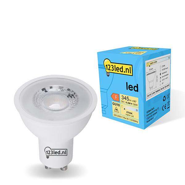 123 led GU10 LED γυάλινο σποτ 4.5W (50W) | 2700K LDR01724 - 1