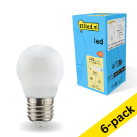 6 Λαμπτήρες 123led E27 LED Ματ Σφαιρικοί Dimmable 4,5W (40W) | 2700 χιλ