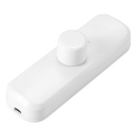 Dimmer για LED 123led με περιστροφικό κουμπί (RC) (0-25W) λευκό LDR06202