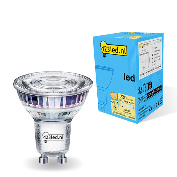 123led GU10 LED γυάλινο σποτ 2.4W (35W) | 2700K LDR01716 - 1