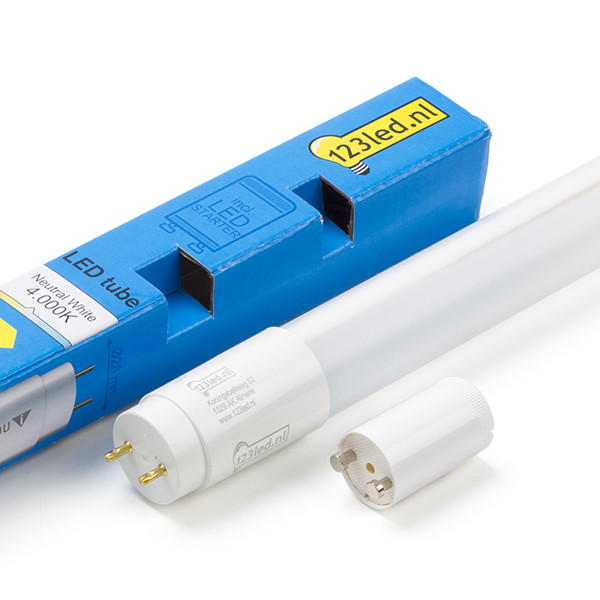 LED Tube Lamp 123LED Τ8 G13 120cm 14W 4000K 2100lm Neutral White + Starter LDR08608 - 1
