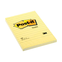 Αυτοκόλλητα Χαρτάκια 3Μ Post-it με γραμμές 100 Φύλλα 102 x 152 mm Yellow 201465