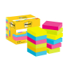 Αυτοκόλλητα Χαρτάκια 3M Post-it 38 x 51 mm Διάφορα Χρώματα Νέον 12τμχ 425603 - 1
