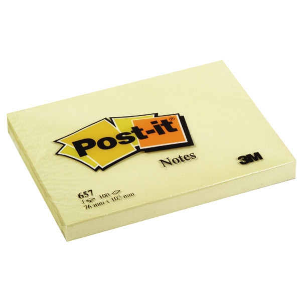 Αυτοκόλλητα Χαρτάκια Post-it 3M 100 φύλλα 76mm x 102mm Yellow 201006 - 1