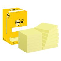 Αυτοκόλλητα Χαρτάκια Post-it 3M 100 φύλλα 76mm x 76mm Yellow (συσκευασία των 12) 201031
