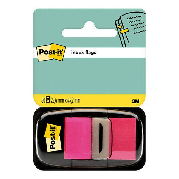 Σελιδοδείκτες 3M Post-it 25,4 x 43,2 mm Pink (50 καρτέλες) 201487 - 1