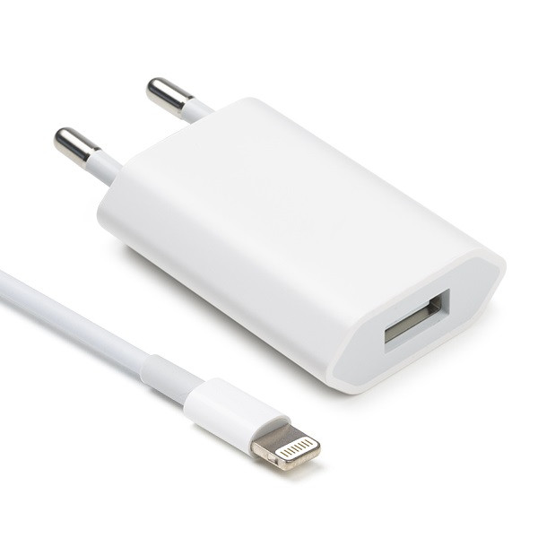Φορτιστής iPhone Apple 1x USB A με καλώδιο Lightning 5W White K070501084 - 1
