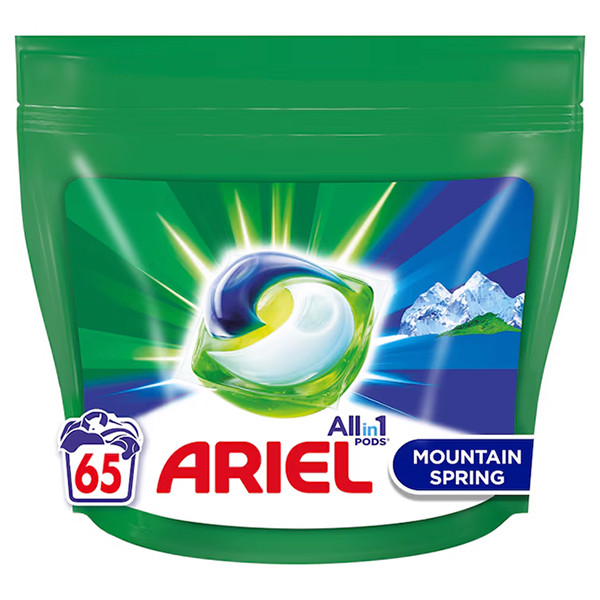 Κάψουλες Πλυντηρίου Ρούχων Ariel All-in-1 Mountain Spring 65τμχ SAR05400 - 1
