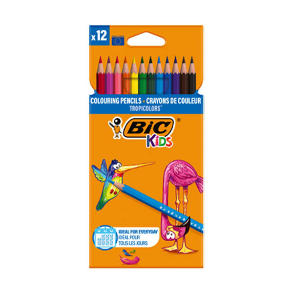Ξυλομπογιές BIC Kids Tropicolors Σετ 12 χρώματα 240463 - 1