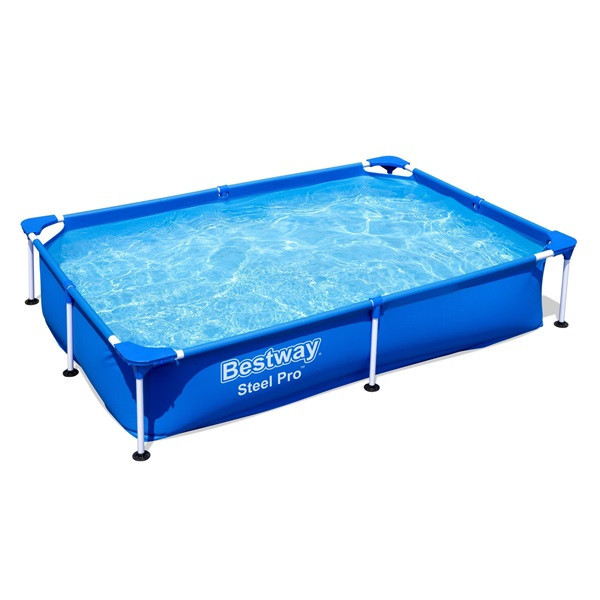 Πισίνα Bestway Steel Pro Πλαστική με Μεταλλικό Σκελετό 221 x 150 x 43 cm Μπλε K170115405 - 1