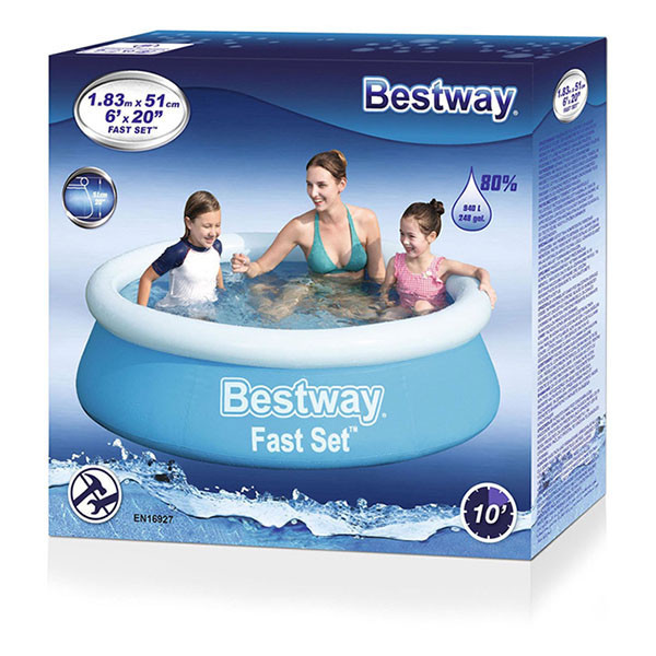 Φουσκωτή Πισίνα Μπλε Bestway 183 x 51 cm K180107730 - 5