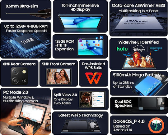 BlackView Tab 60 10.1" 4GB 128GB Space Grey 570287 - 5