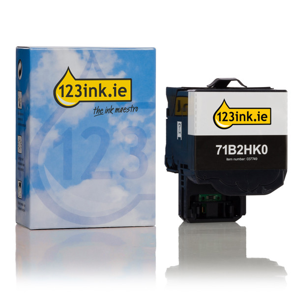 Black  Toner υψηλής χωρητικότητας Lexmark 71B2HK0 (123ink) 037749 - 1