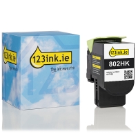 Black Toner υψηλής χωρητικότητας Lexmark 802HK (80C2HK0) (123ink) 80C2HK0C 037293