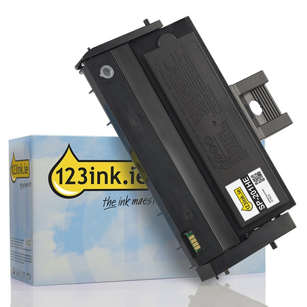 Black  Toner υψηλής χωρητικότητας Ricoh SP-201HE (123ink) 073629 - 1