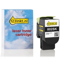 Black toner Lexmark 802SK (80C2SK0) (123ink)