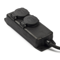 Εξωτερική Πρίζα Brennenstuhl 2 Θέσεων 2m Black K060401121
