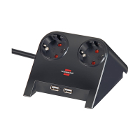 Επιτραπέζιο Πολύπριζο Brennenstuhl 2 Θέσεων και 2x USB 1,8m Black 399532