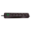 Πολύπριζο Brennenstuhl Eco-Line 6 Θέσεων με Διακόπτη 3m Black 406141 - 1
