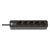 Πολύπριζο Brennenstuhl Ecolor 5 Θέσεων με Διακόπτης 1,5m Black K120300079 - 1