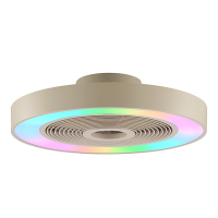 Ανεμιστήρας οροφής με λάμπα LED | Κατάνια | Ø 48,6 cm | RGBIC + 2700-6500K | Χρώμα άμμου | 40W | Λαμπερό LBR00009