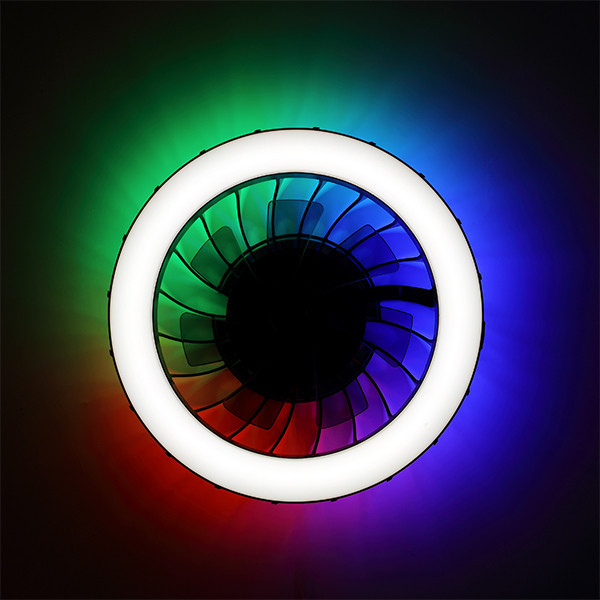Ανεμιστήρας οροφής με λάμπα LED | Fanora | Ø 46 cm | RGBIC + 2700-6500K | Μαύρο | 30W | Λαμπερό LBR00008 - 4