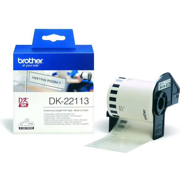 Brother Αυτοκόλλητες Ετικέτες Brother DK-22113 15.24m x 62mm Black on Clear DK22113 080746 - 1
