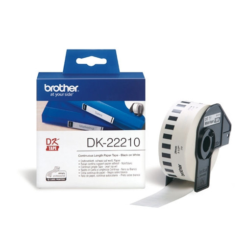 Brother Αυτοκόλλητο Θερμικό Χαρτί Ρολό Brother DK-22210 30,48m x 29mm DK22210 080712 - 1