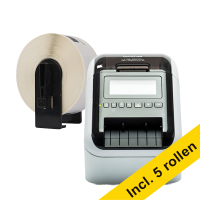 Εκτυπωτής ετικετών Brother QL-820NWBc με WiFi + 5 ρολά ετικετών διευθύνσεων 833465