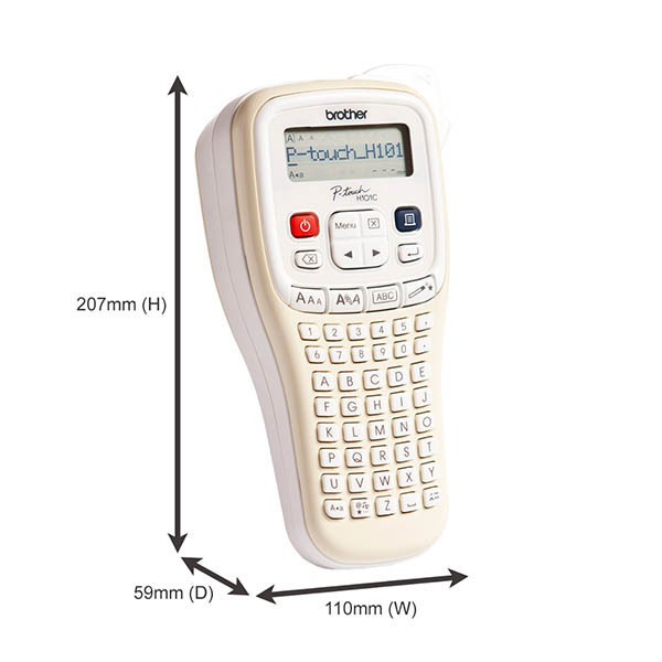 Ετικετογράφος Brother PT-H101C + 5 μαύρες σε διαφανείς ταινίες 350114 - 3