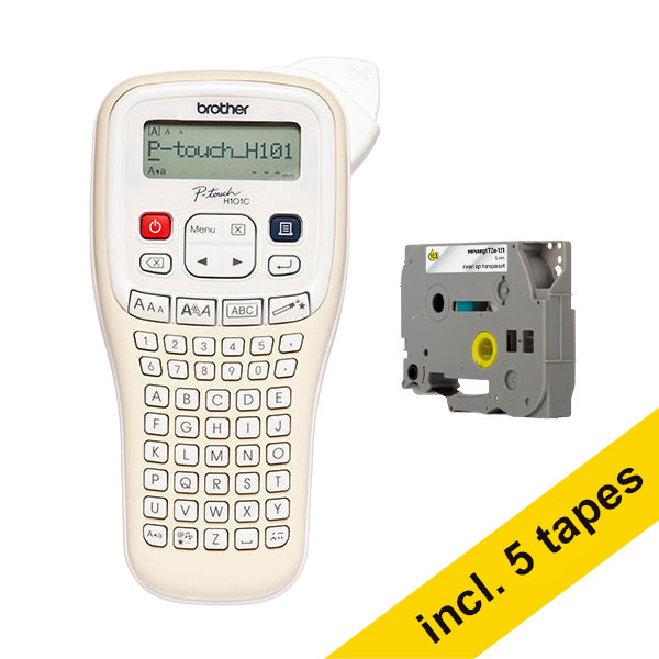 Ετικετογράφος Brother PT-H101C + 5 μαύρες σε διαφανείς ταινίες 350114 - 1