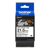 Ταινία θερμοσυστελλόμενης σωλήνωσης Brother HSe-251E, μαύρη σε λευκό, 21 mm (πρωτότυπο) 089224