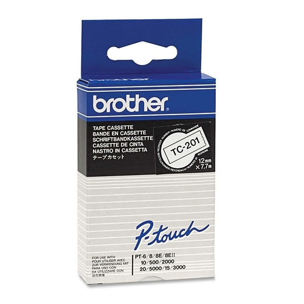 Brother Ταινία Brother TC-201 7,7m x 12mm Black on White TC-201 080502 - 1