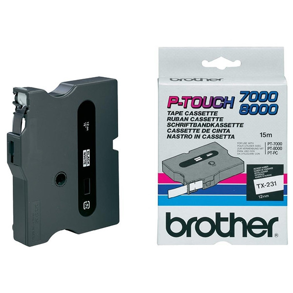 Brother Ταινία Brother TX-231 8m x 12mm Black on White TX231 080320 - 1
