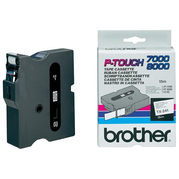 Brother Ταινία Brother TX-241 15m x 18mm Black on White TX241 080322 - 1
