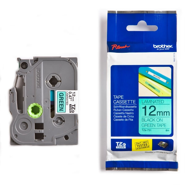 Brother Ταινία Brother TZe-731 8m x 12mm Black on Green TZe731 080496 - 1