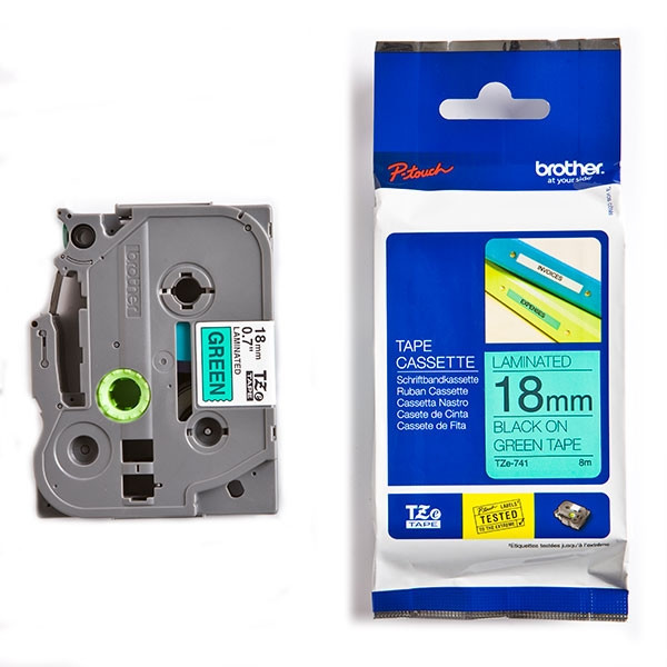 Brother Ταινία Brother TZe-741 8m x 18mm Black on Green TZe741 080498 - 1