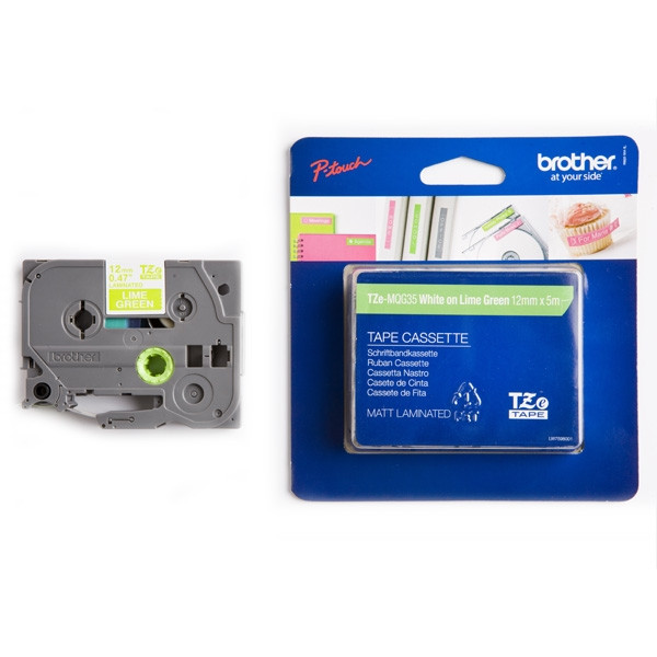 Brother Ταινία Brother TZe-MQG35 5m x 12mm White on Lime Green TZeMQG35 080394 - 1