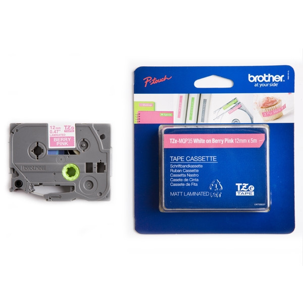 Brother Ταινία Brother TZe-MQP35 5m x 12mm White on Berry Pink TZeMQP35 080392 - 1