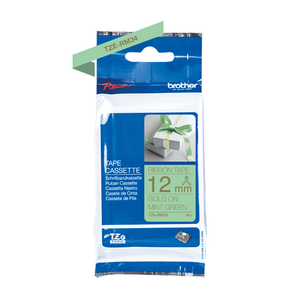 Ταινία Brother TZe-RM34 Gold on Mint 4m x 12 mm 350544 - 1