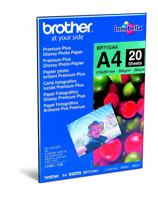 Brother Φωτογραφικό χαρτί Brother BP71GA4 Premium Plus 260g Glossy A4 (20 φύλλα) BP71GA4 063512 - 1