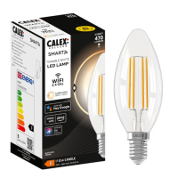 Smart λάμπα Calex E14, κερί B35, διαφανές WiFi (Tuya) LCA01152