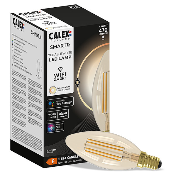 Smart λάμπα Calex E14, κερί B35, ζεστό λευκό WiFi (Tuya) LCA00926 - 1
