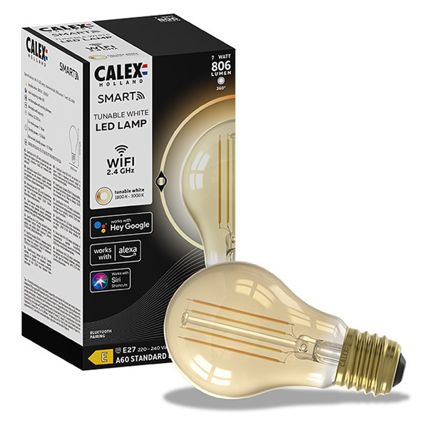 Smart λάμπα Calex E27 pear A60 warm white WiFi (Tuya) LCA00445 - 1