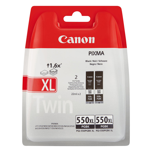 Canon Μελάνι Canon PGI-550PGBK XL High Capacity 2-pack Black 6431B005 6431B010 018576 - 1